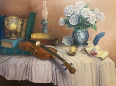 Painting titled "Symbol - Eravamo, v…" by Laura Vincelli, Original Artwork, Oil