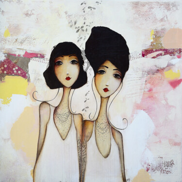 Peinture intitulée "Quelque part" par Armandine Js, Œuvre d'art originale, Acrylique