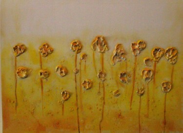 绘画 标题为“Golden Yellow Poppi…” 由Sara Marcus, 原创艺术品, 丙烯