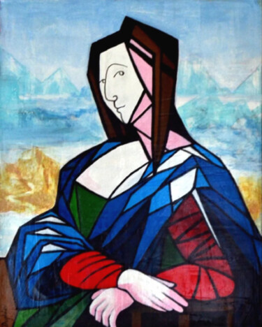 "L'Icone" Painting titled ""L'Icone"" by Sophie Duplain, Original Artwork, Acrylic Mounted on Wood Stretcher frame