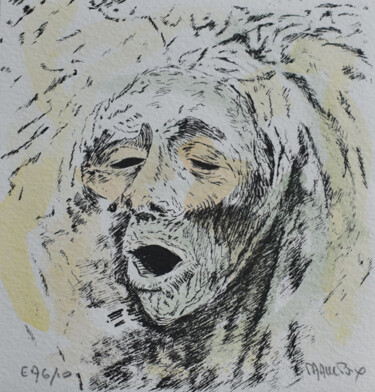 Prenten & gravures getiteld "Sérigraphie n° 49" door Paul Maulpoix, Origineel Kunstwerk, Zeefdruk