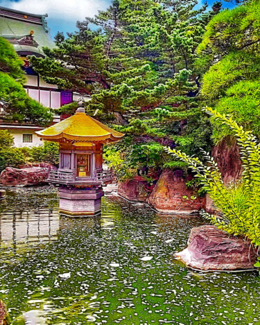 Photographie intitulée "Jardin japonais" par Patrick Maze, Œuvre d'art originale, Photographie numérique