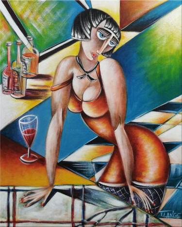 绘画 标题为“Woman Chillout #M241” 由Thomas Lange, 原创艺术品, 油