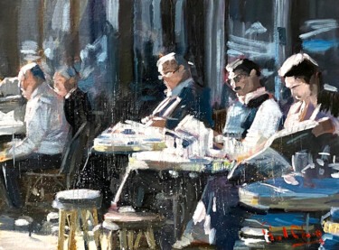 Pittura intitolato "Morning Sunlight an…" da Paul Cheng, Opera d'arte originale, Olio Montato su Cartone