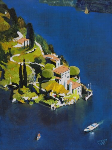 Villa del Balbianello Painting titled "Villa del Balbianel…" by Chesnov Evgenii, Original Artwork, Oil
