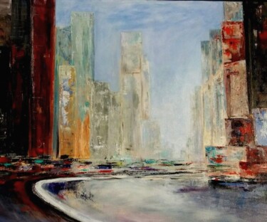 Pintura titulada "New-York" por Régine Desage, Obra de arte original, Acrílico
