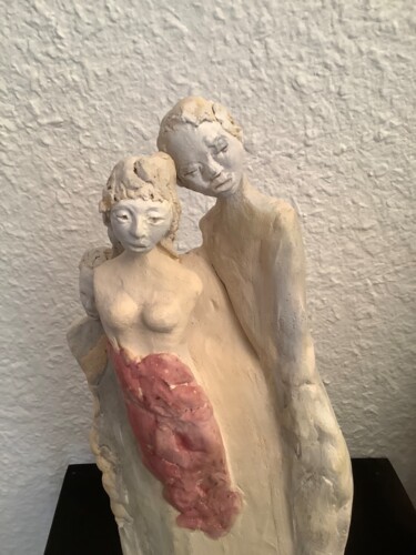 Scultura intitolato "« Ensemble »" da Brigitte Reina, Opera d'arte originale, Terracotta