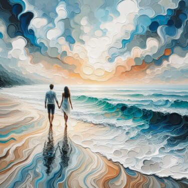 数字艺术 标题为“Whispers of the Tide” 由Abstract Bliss, 原创艺术品, AI生成的图像