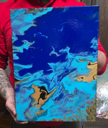 Peinture intitulée "ocean shimmer" par Paul Tetreault, Œuvre d'art originale, Acrylique