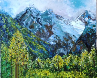 Pintura titulada "Foothills" por Svetlana Dushina, Obra de arte original, Oleo