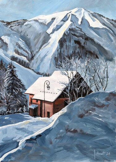 Peinture intitulée "Saint-Sorlin-d'Arves" par Philippe Jollivet, Œuvre d'art originale, Acrylique