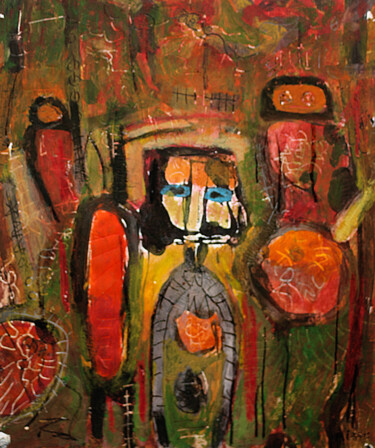 Peinture intitulée "Le vieux" par Jean Mirre, Œuvre d'art originale, Acrylique