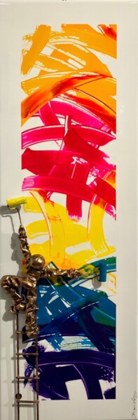 绘画 标题为“Colors mood” 由Bernard Saint-Maxent, 原创艺术品, 丙烯 安装在铝上