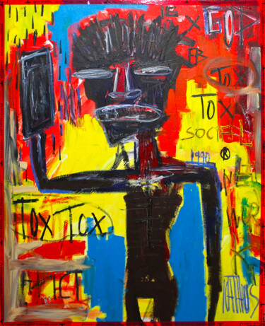 Peinture intitulée "Addict" par 0xec6d0, Œuvre d'art originale, Acrylique Monté sur Châssis en bois
