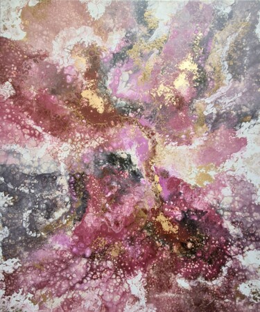Blossom Melodies Painting titled "Blossom Melodies" by Eleni Denart, Original Artwork, Acrylic Mounted on Wood Stretcher frame