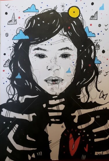 제목이 "Fissure 1"인 그림 Sheraf로, 원작, 연필