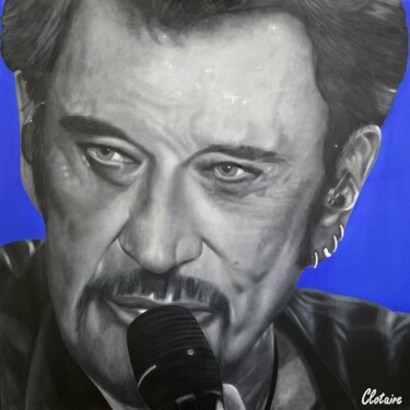 绘画 标题为“Johnny Hallyday” 由Clotaire Charriere, 原创艺术品, 油