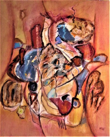 Peinture intitulée "Composition 3/24" par Monique Chef, Œuvre d'art originale, Acrylique