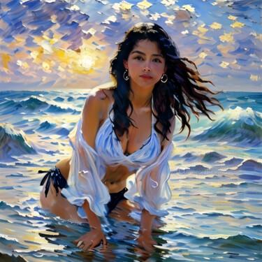 Digital Arts titled ""Keisha"" by Deep & Dawn, Original Artwork, Digital Print
