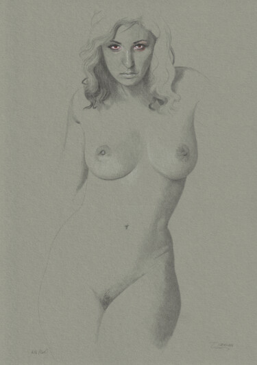 "Carli (16:46)" Tekening getiteld ""Carli (16:46)"" door Walter Roos, Origineel Kunstwerk, Potlood