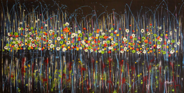 Technicolor Dream #31 - Extra Large floral painting Pittura intitolato "Technicolor Dream #…" da Cecilia Frigati, Opera d'arte originale, Acrilico