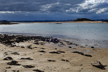Carantec, Rhu Land, Saint Pol de Léon, marée montante. Photographie intitulée "Carantec, Rhu Land,…" par Thierry Martin, Œuvre d'art originale, Photographie numérique