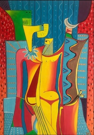 Pintura intitulada "Die Geste" por Oksana Domnytska-Brik, Obras de arte originais, Acrílico