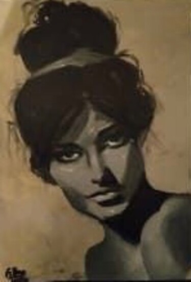 绘画 标题为“Claudia Cardinale” 由Fanny Fitten, 原创艺术品, 油
