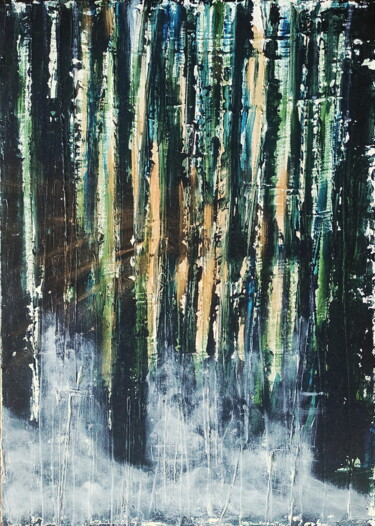 Pittura intitolato "forest" da Danuta Slautskaja, Opera d'arte originale, Acrilico Montato su Telaio per barella in legno