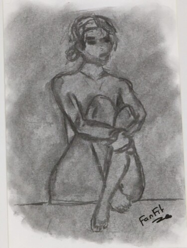 Agression Dessin intitulée "Agression" par Fanny Fitten, Œuvre d'art originale, Fusain