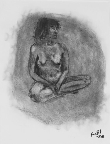 Harmonie Dessin intitulée "Harmonie" par Fanny Fitten, Œuvre d'art originale, Fusain