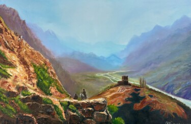 Peinture intitulée "Passage to Beyond" par Olga Minasyan, Œuvre d'art originale, Huile