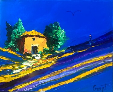 绘画 标题为“Provençale bleu” 由Gérard Crouzet, 原创艺术品, 油