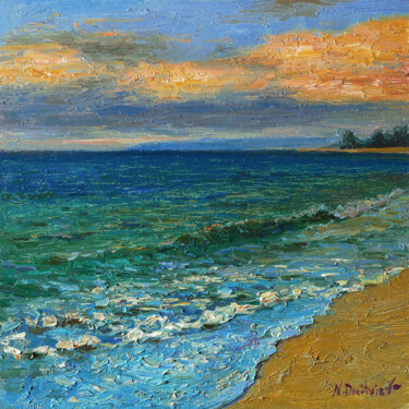 The Black Sea - summer seascape painting 绘画 标题为“The Black Sea - sum…” 由Nikolay Dmitriev, 原创艺术品, 油
