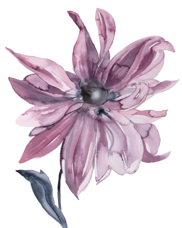 Dahlia 绘画 标题为“Dahlia” 由Elizabeth Becker, 原创艺术品, 水彩