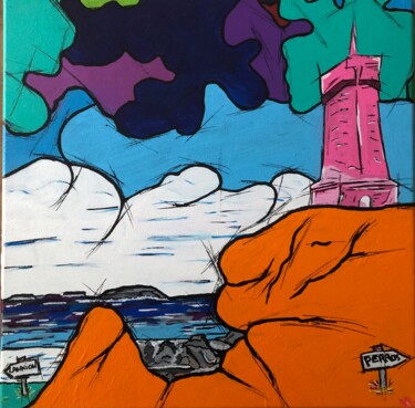 Peinture intitulée "Ploumanac'h" par Rakart Vinc, Œuvre d'art originale, Acrylique Monté sur Châssis en bois