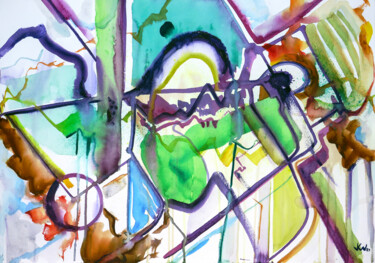 Painting titled "Watercolor sº 1" by Julian Garcia-Viso, Original Artwork, Watercolor