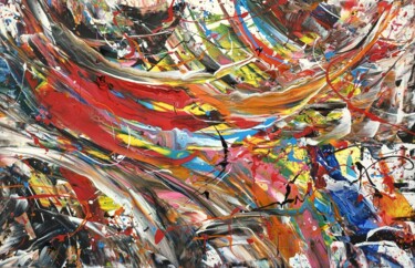 Painting titled "Abstract N 504" by Jana Noldin, Original Artwork, Acrylic