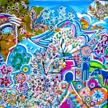 Peinture intitulée "Envolée" par Daniele Jasselin, Œuvre d'art originale, Acrylique Monté sur Châssis en bois