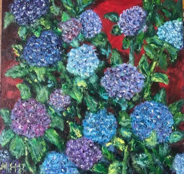 绘画 标题为“L’hortensia” 由Maria Helena De  Macedo  Benier, 原创艺术品, 油