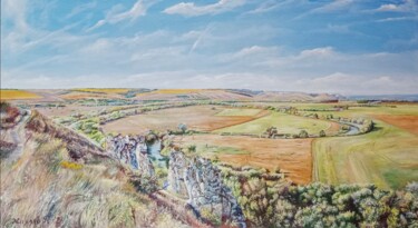 Painting titled "Дивногорье" by Roman Zhiliaev, Original Artwork, Oil