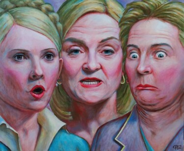 Серпинтарий. Юля, Лиза и Урсула. 绘画 标题为“Серпинтарий. Юля, Л…” 由Oleg Gavrilov, 原创艺术品, 丙烯