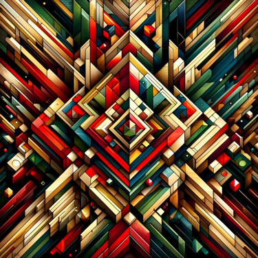 数字艺术 标题为“Autumn geometry #7” 由Anna Werth, 原创艺术品, 2D数字工作