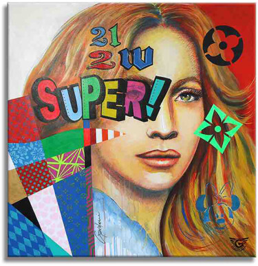 绘画 标题为“Super Jlo” 由Gardani, 原创艺术品, 油 安装在木质担架架上