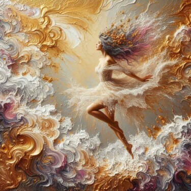 Dancing Among Clouds Arts numériques intitulée "Dancing Among Clouds" par Abstract Bliss, Œuvre d'art originale, Peinture numérique