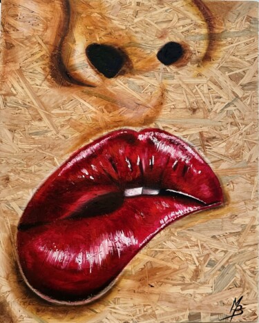 Peinture intitulée "TENTATION" par Marion Bonet, Œuvre d'art originale, Huile Monté sur Panneau de bois