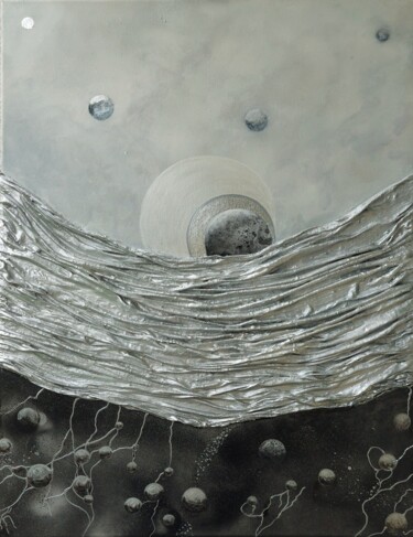 3D Abstrakt Schwarz und Silber