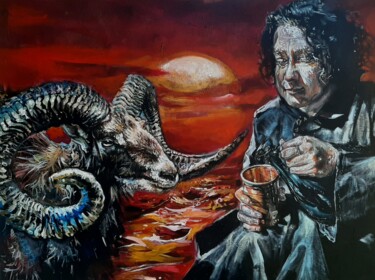 绘画 标题为“Rytuał ofiarowania…” 由Radosław Szatkowski, 原创艺术品, 丙烯 安装在木质担架架上