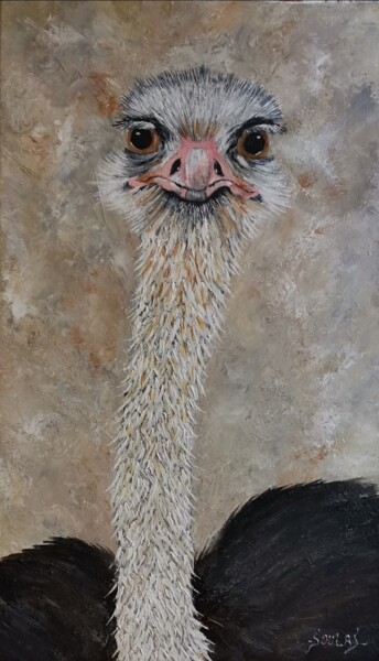 绘画 标题为“UN CURIEUX REGARD” 由Severine Soulas, 原创艺术品, 丙烯