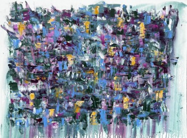 "Happiness Is ..." (32" x 42") - acrylic art 绘画 标题为“"Happiness Is ..."…” 由Annette Aspen, 原创艺术品, 丙烯 安装在木质担架架上